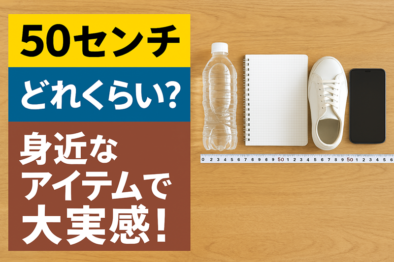 50センチってどれくらい？身近なアイテムで大実感！