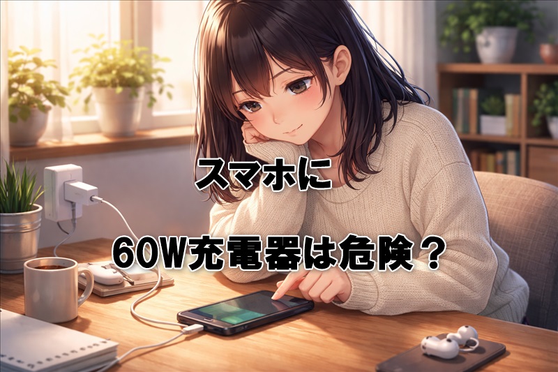スマホに60W充電器は危険？
