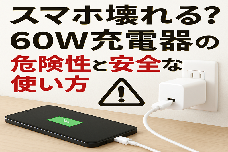 スマホ壊れる？60W充電器の危険性と安全な使い方
