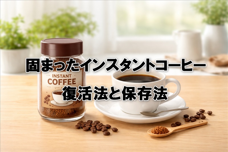 固まったインスタントコーヒーの復活法と保存法