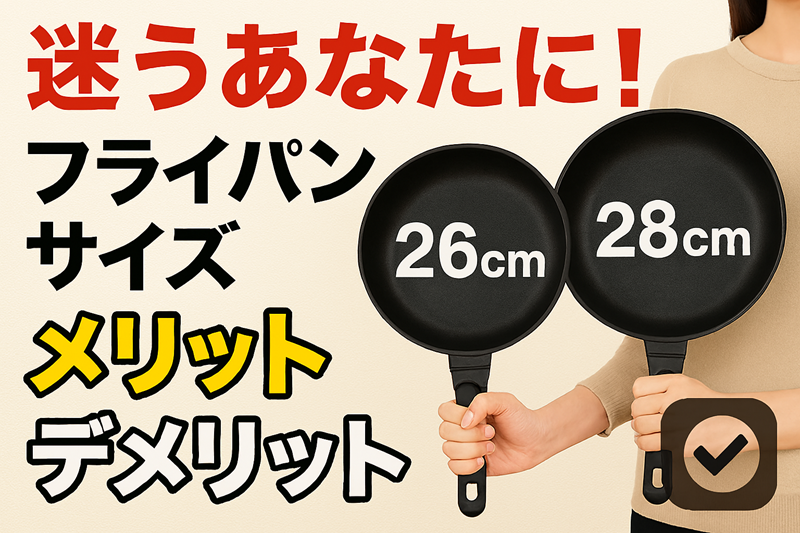 迷うあなたに！フライパンサイズ26cmと28cmのメリット・デメリット