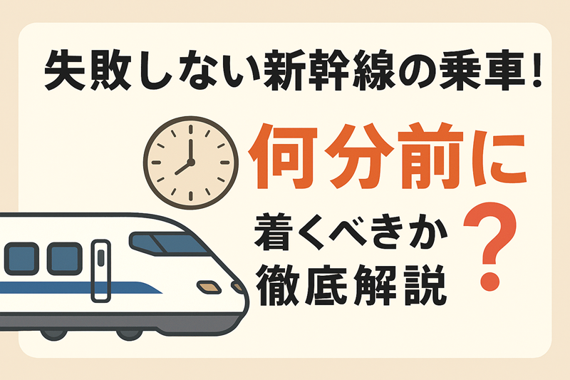 失敗しない新幹線の乗車！何分前に着くべきか徹底解説