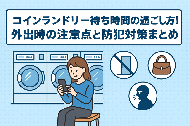 コインランドリー待ち時間の過ごし方！外出時の注意点と防犯対策まとめ