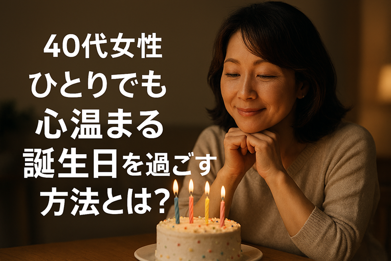 40代女性!ひとりでも心温まる誕生日を過ごす方法とは?