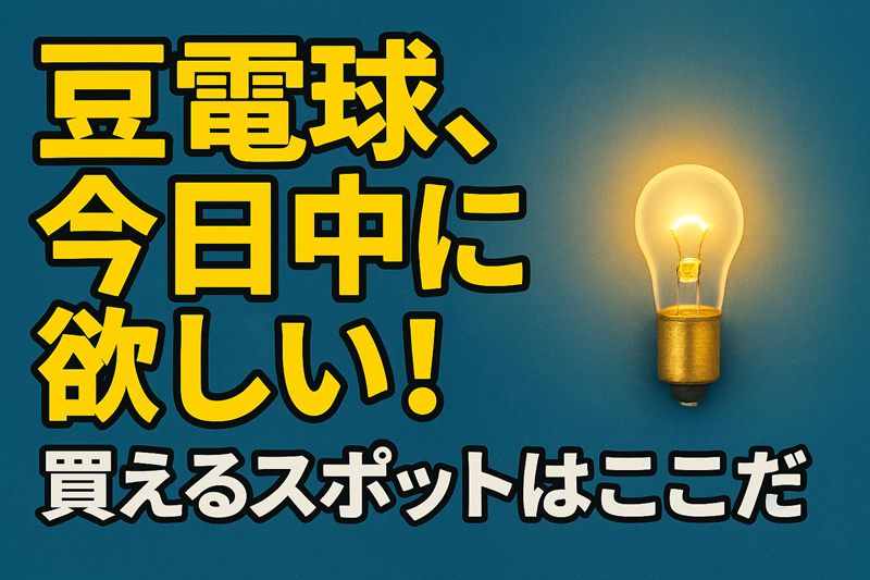 豆電球、今日中に欲しい！買えるスポットはここだ