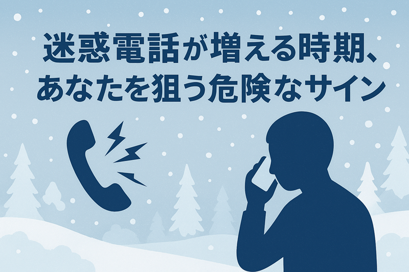迷惑電話が増える時期、あなたを狙う危険なサイン