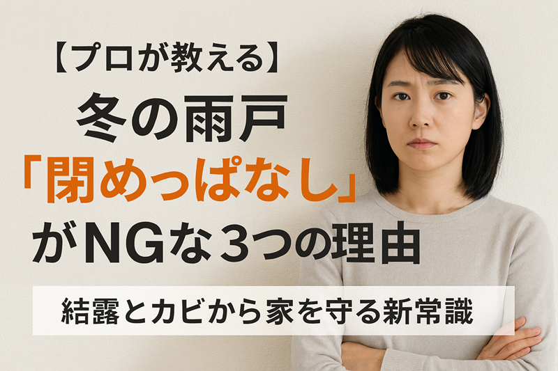【プロが教える】冬の雨戸「閉めっぱなし」がNGな3つの理由。結露とカビから家を守る新常識