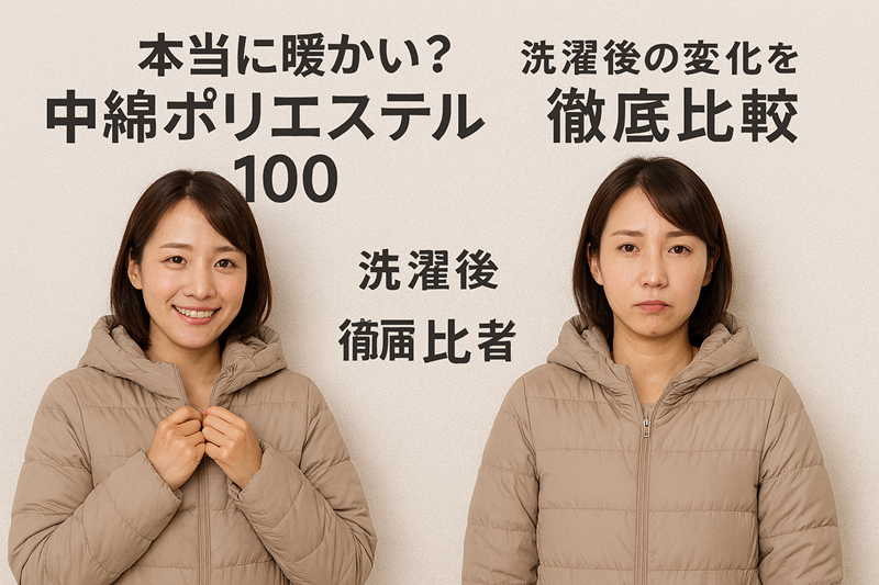 中綿ポリエステル100は本当に暖かい？洗濯後の変化を徹底比較