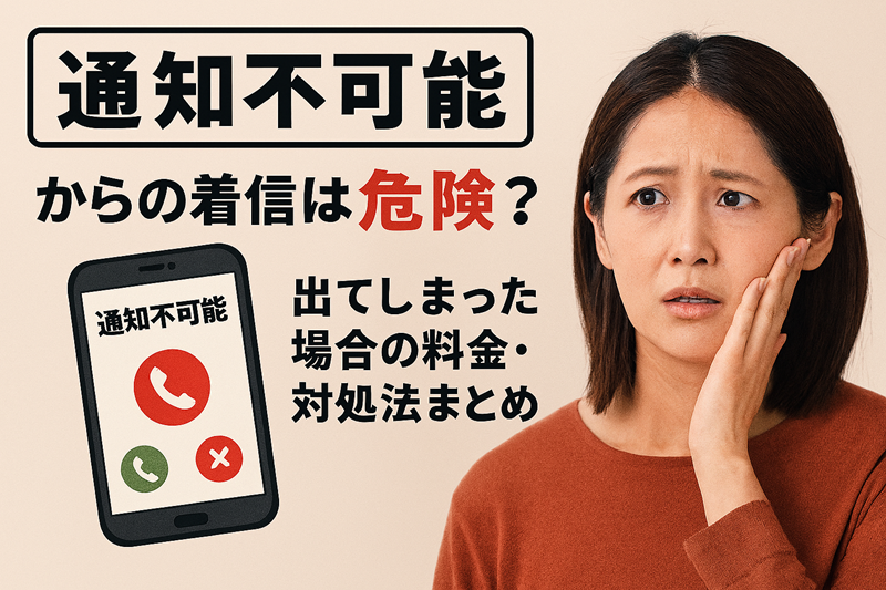 「通知不可能」からの着信は危険？出てしまった場合の料金・対処法まとめ