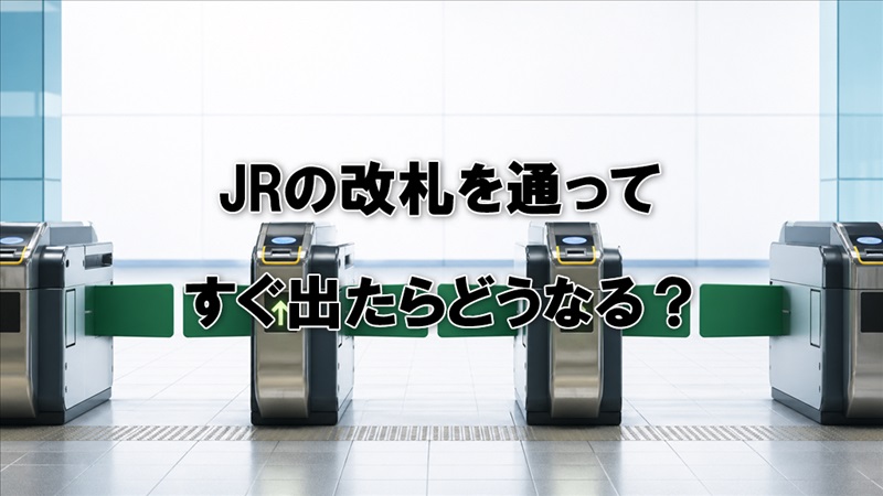 JRの改札を通ってすぐ出たらどうなる？