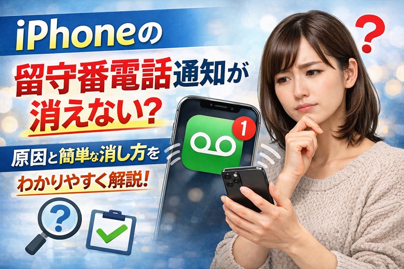 iPhoneの留守番電話通知が消えない