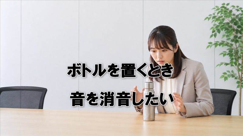 ボトルを置くときの音を消音したい