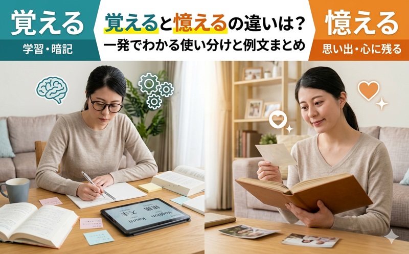 覚えると憶えるの違いは