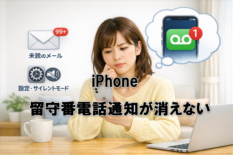 iPhoneの留守番電話通知が消えない原因は？